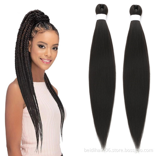 Pre Stretched Braiding Hair Easy Braid Synthetic Hair Afro Yaki Straight Crochet Braids Pure Ombre Colors Hot Water Setting EZ